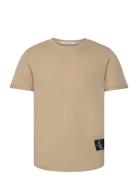 Calvin Klein Jeans Badge Turn Up Sleeve Beige