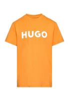 Short Sleeves Tee-Shirt Tops T-shirts Short-sleeved Orange Hugo Kids