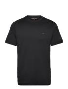 Sleek Mk Crew Tops T-shirts Short-sleeved Black Michael Kors