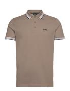 Paddy Sport Polos Short-sleeved Brown BOSS