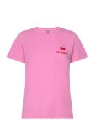 Cugith Cherrish T-Shirt Tops T-shirts & Tops Short-sleeved Pink Cultur...
