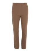 Stretch Gabardine Slim Cropped Bottoms Trousers Slim Fit Trousers Brow...