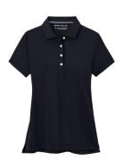 Peter Millar Short Sleeve Button Polo Svart