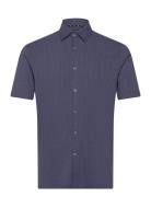 Ladder Texture Jersey Shirt Tops Shirts Short-sleeved Blue French Conn...