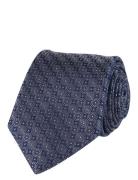 Portia 1924 Geometric Silk Tie Blå