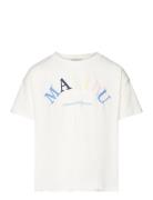 Over D Printed T-Shirt Tops T-shirts Short-sleeved White Tom Tailor