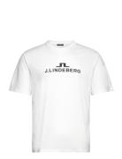 M Logo T-Shirt Designers T-shirts Short-sleeved White J. Lindeberg