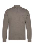 Andy Xo Stretch Polo Ls Tops Polos Long-sleeved Brown Clean Cut Copenh...