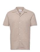 Lindbergh Casual Linen Blend Resort S/S Brun