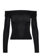 Off Shoulder Top Tops Blouses Long-sleeved Black Gina Tricot