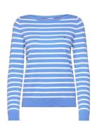 Co Jersey Stitch Boat-Nk Sweater Tops Knitwear Jumpers Blue Tommy Hilf...