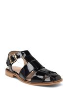 Sandals - Flat Platta Sandaler Black ANGULUS