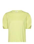 Payanaiw Woven Trim Tshirt Tops T-shirts & Tops Short-sleeved Yellow I...