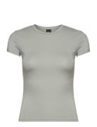 Soft Touch Short Sleeve Top Tops T-shirts & Tops Short-sleeved Grey Gi...