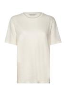 GANT Linen Ss T-Shirt Kräm