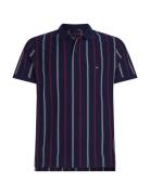 Tommy Hilfiger Vertical Stripe Reg Polo Marinblå