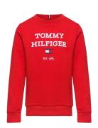 Th Logo Sweatshirt Tops Sweat-shirts & Hoodies Sweat-shirts Red Tommy ...
