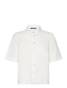 Vmmymilo 2/4 Shirt Wvn Ga Tops Shirts Short-sleeved White Vero Moda