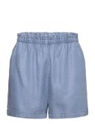 Mango Lyocell Shorts With Elasticated Waist Blå