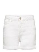 Mango Rolled-Up Hem Denim Shorts Vit