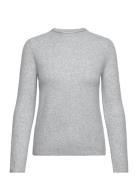 High Collar Sweater Tops Knitwear Jumpers Grey Mango