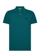 H/S Polo Shirt Tops Polos Short-sleeved Green United Colors Of Benetto...