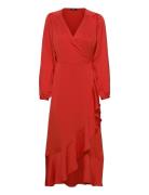 Slkarven Dress Ls Knälång Klänning Red Soaked In Luxury