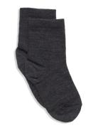 Wool/Cotton Socks Sockor Strumpor Grey Mp Denmark