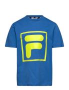 Leienkaul Graphic Tee Sport T-shirts Short-sleeved Blue FILA