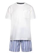 Mango Striped Cotton Short Pyjamas Blå