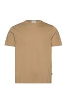Mercerized Cotton Tee S/S Tops T-shirts Short-sleeved Beige Lindbergh ...