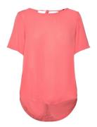 Vmmenny Ss Top Wvn Ga Tops T-shirts & Tops Short-sleeved Pink Vero Mod...