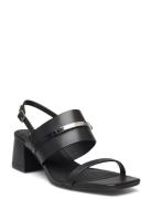 Calvin Klein Heel Sandal 45 Met Bar Lth Svart