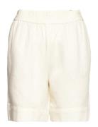 D2. Linen Viscose Pull-On Shorts Bottoms Shorts Casual Shorts Cream GA...