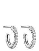 By Jolima Celine Crystal Hoop Silver