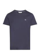 Shield Ss T-Shirt Tops T-shirts Short-sleeved Navy GANT