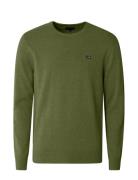 Bradley Cotton Crew Sweater Tops Knitwear Round Necks Khaki Green Lexi...
