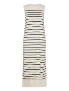 Slfberga Sl Knit Dress Knälång Klänning Cream Selected Femme