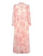 Stella Nova Maxi Chiffon Printed Dress Rosa