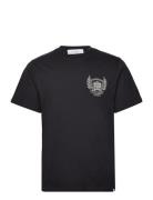 Chad T-Shirt Tops T-shirts Short-sleeved Black Les Deux