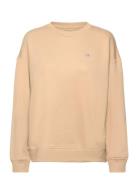 GANT Rel Shield C-Neck Sweat Beige