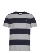 GANT Bar Stripe Ss T-Shirt Grå