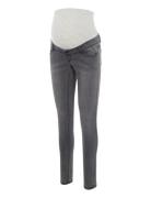 Mamalicious Mllola Slim Grey Jeans Grå