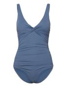 Panos Emporio Simi Solid Swimsuit Recycled Blå