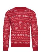 ONLY & SONS Onsxmas Reg 9 Merry Christmas Crew Knit Röd