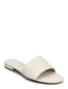 Lauren Ralph Lauren Alegra Iii Nappa Leather Slide Sandal Vit