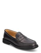 S.T. VALENTIN Classic Loafer - Black Grained Leather Svart