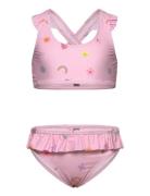 Color Kids Bikini W. Short Skirt, Aop Rosa