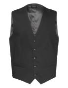 Lindbergh Black Technical Stretch Waistcoat Svart