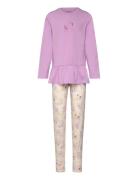 CeLaVi Pyjamas Set W. Leggings Lila